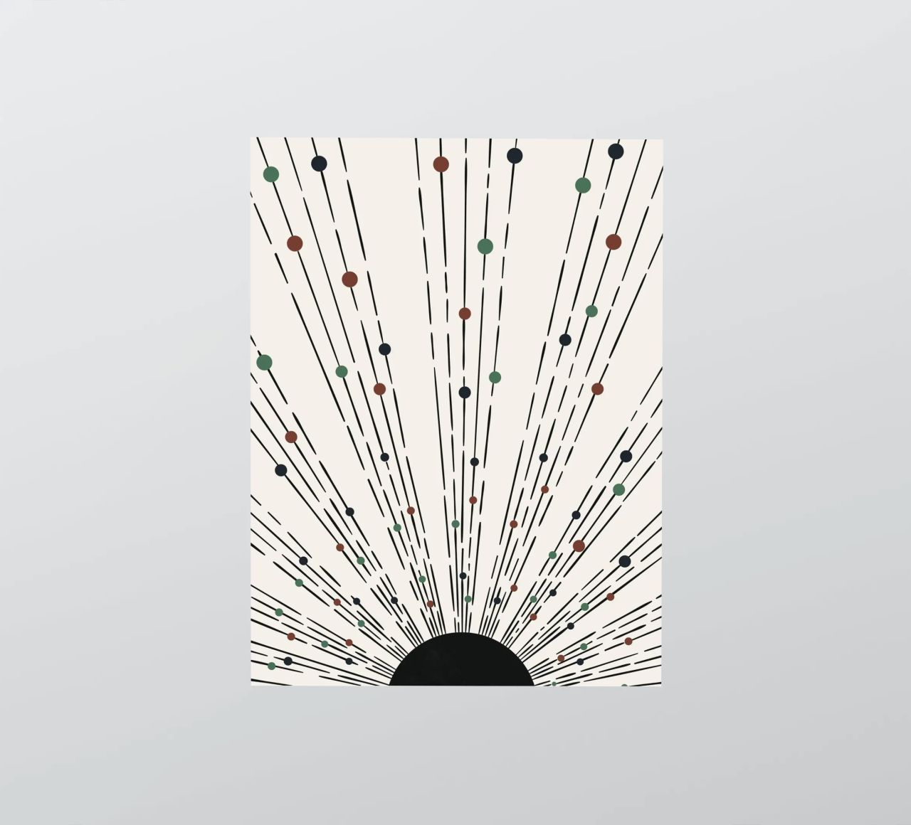 Sunbeams Boho design - minimal & dynamic sticker by Whole©