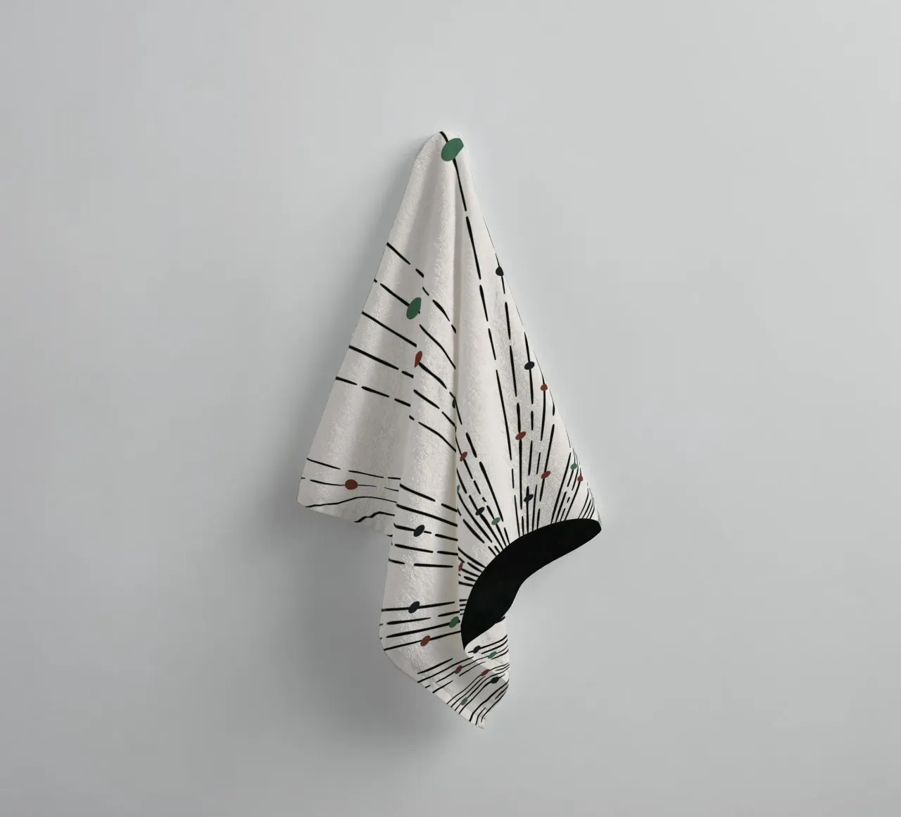 Zonnestralen Boho ontwerp - minimaal & dynamisch badhanddoek van Whole©