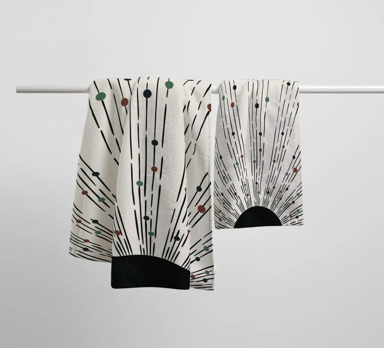 Sunbeams Boho design - minimal & dynamic towel by Whole©