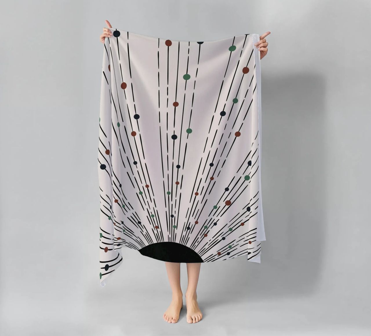 Sunbeams Boho design - minimale e dinamico telo mare da Whole©