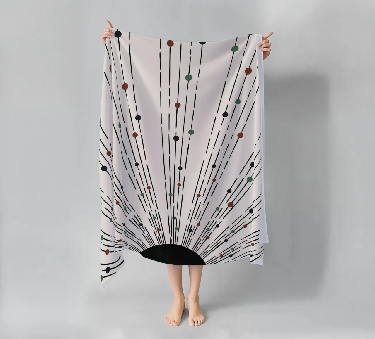 Rayons de soleil Design Boho - Minimal & Dynamique serviette de plage de Whole©