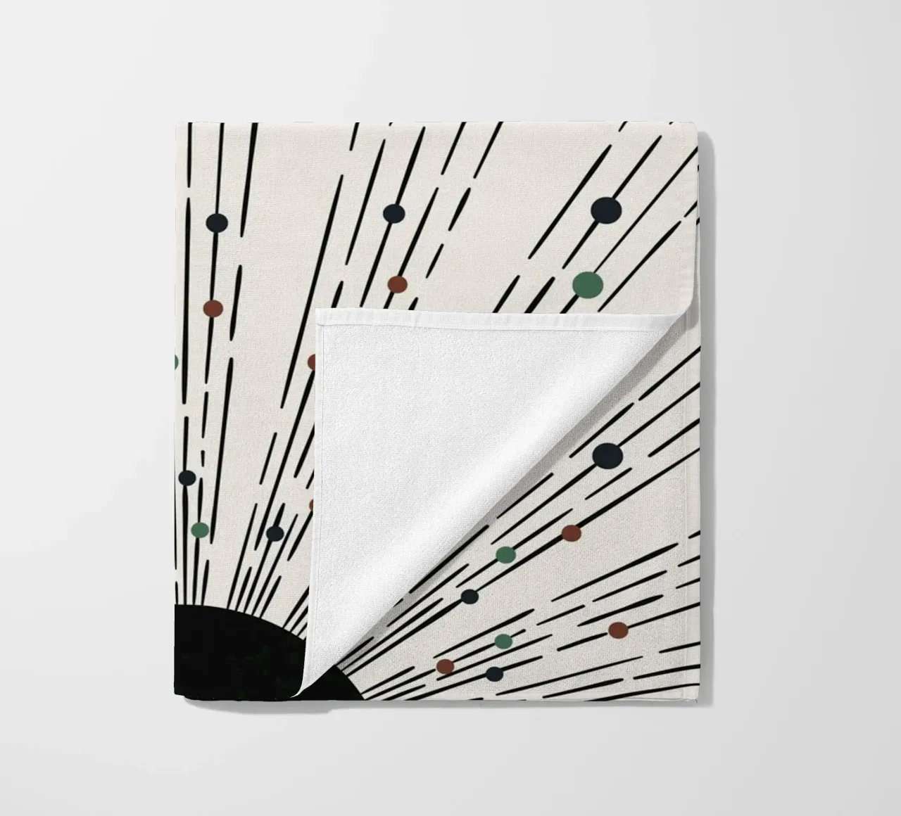 Sunbeams Boho design - minimale e dinamico telo mare da Whole©