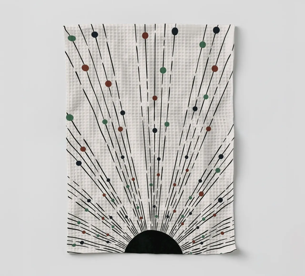 Sunbeams Boho design - minimal & dynamic tea towel by Whole©