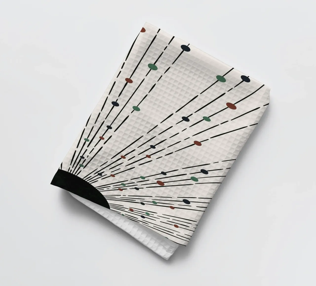 Sunbeams Boho design - minimal & dynamic tea towel by Whole©