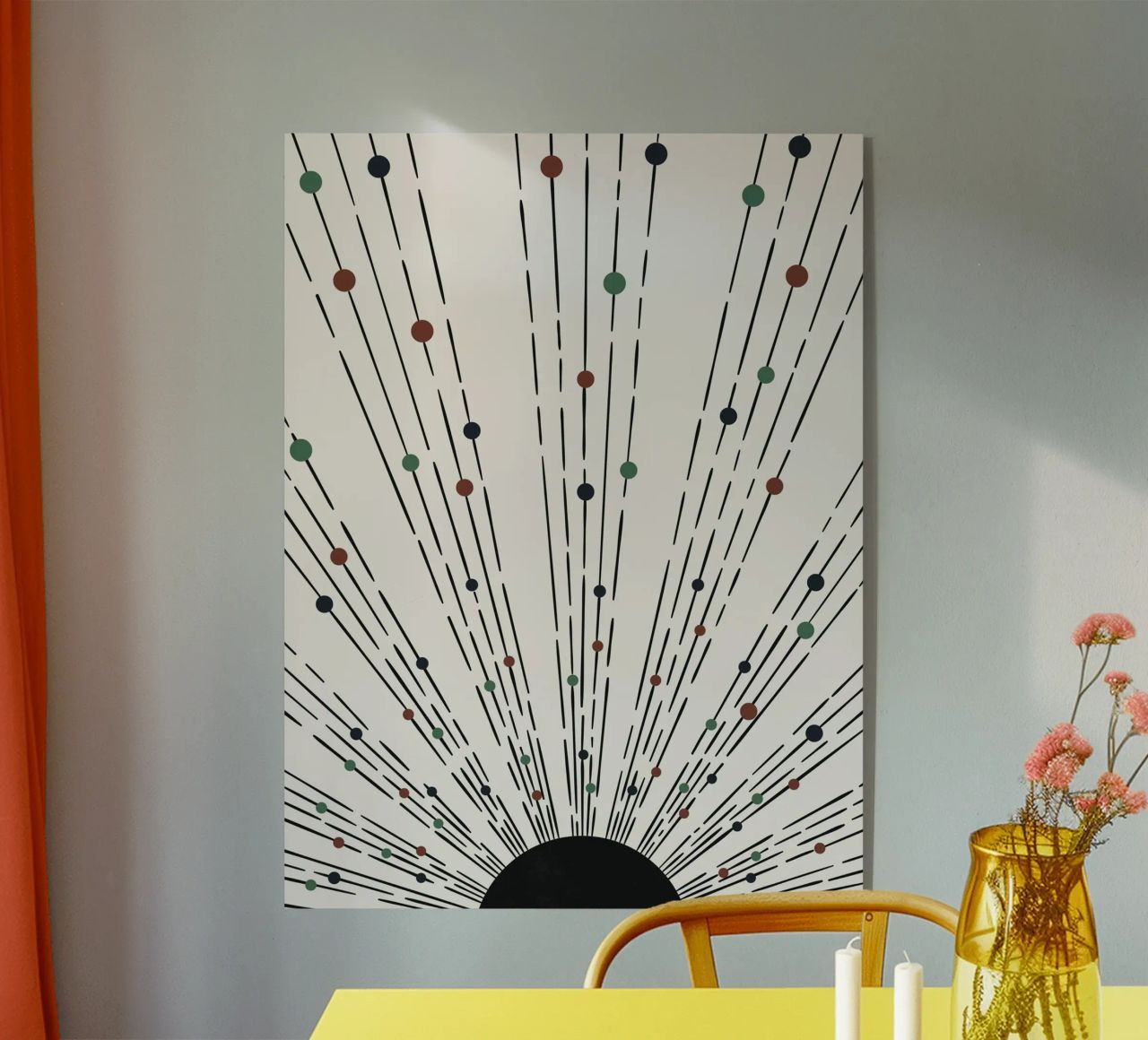 Sunbeams Boho design - minimale e dinamico plexiglass da Whole©