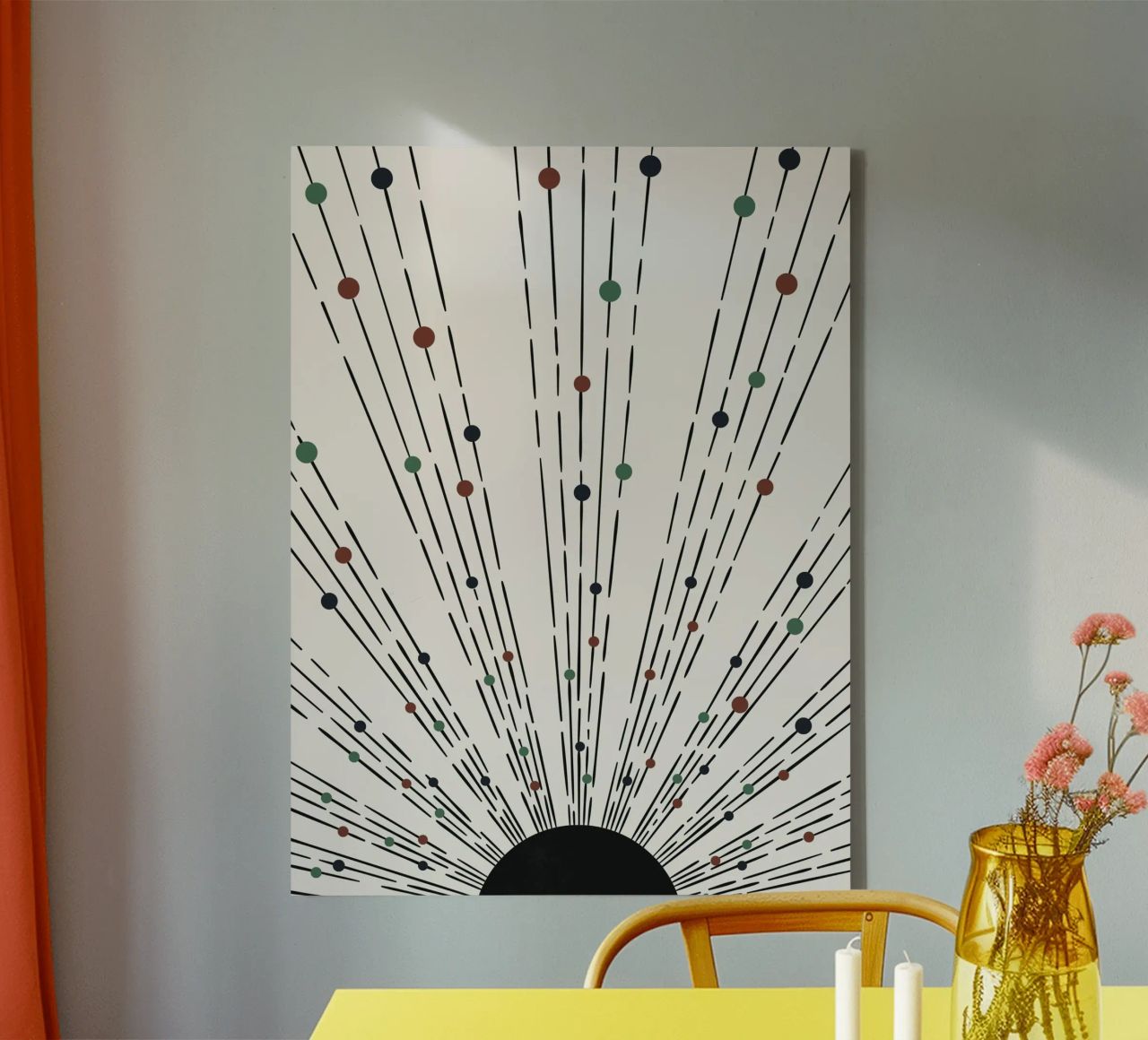 Sunbeams Boho design - minimal & dynamic canvas by Whole©