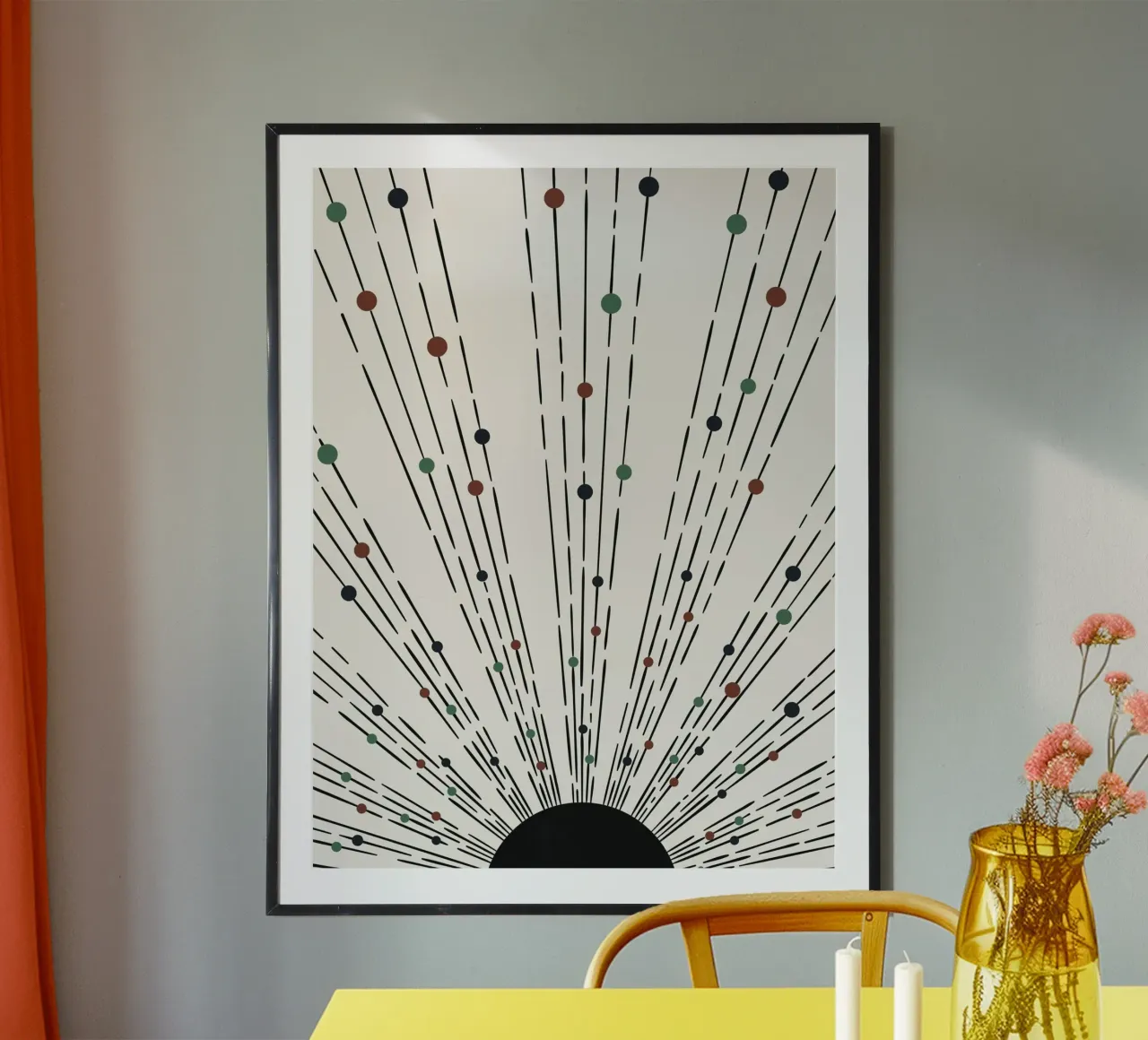 Sunbeams Boho design - minimal & dynamic poster by Whole©