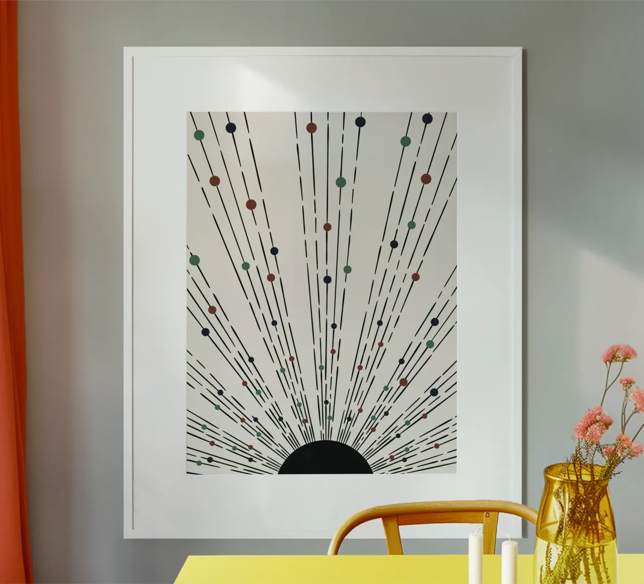 Sunbeams Boho design - minimal & dynamic poster by Whole©