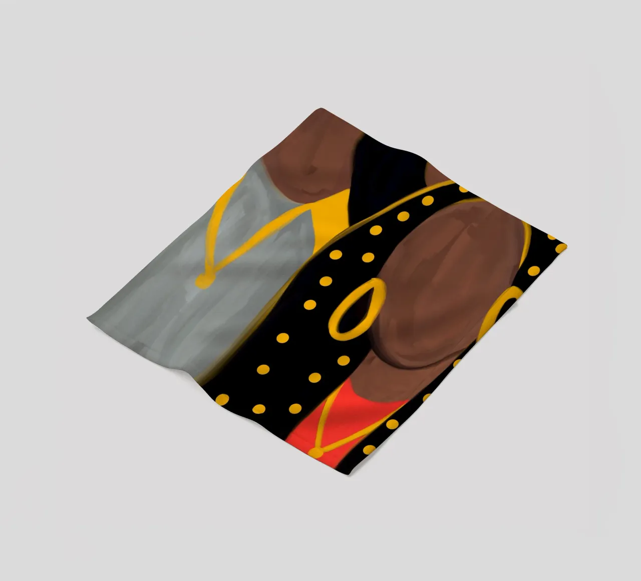 Afro Frame fleecedeken van Mathudace Créas