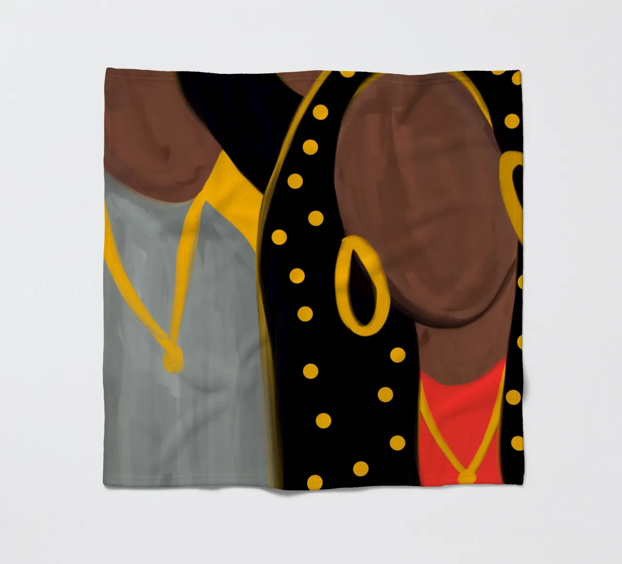 Afro Frame fleecedeken van Mathudace Créas