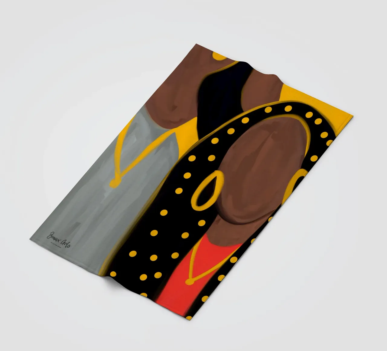 Afro Frame fleecedeken van Mathudace Créas