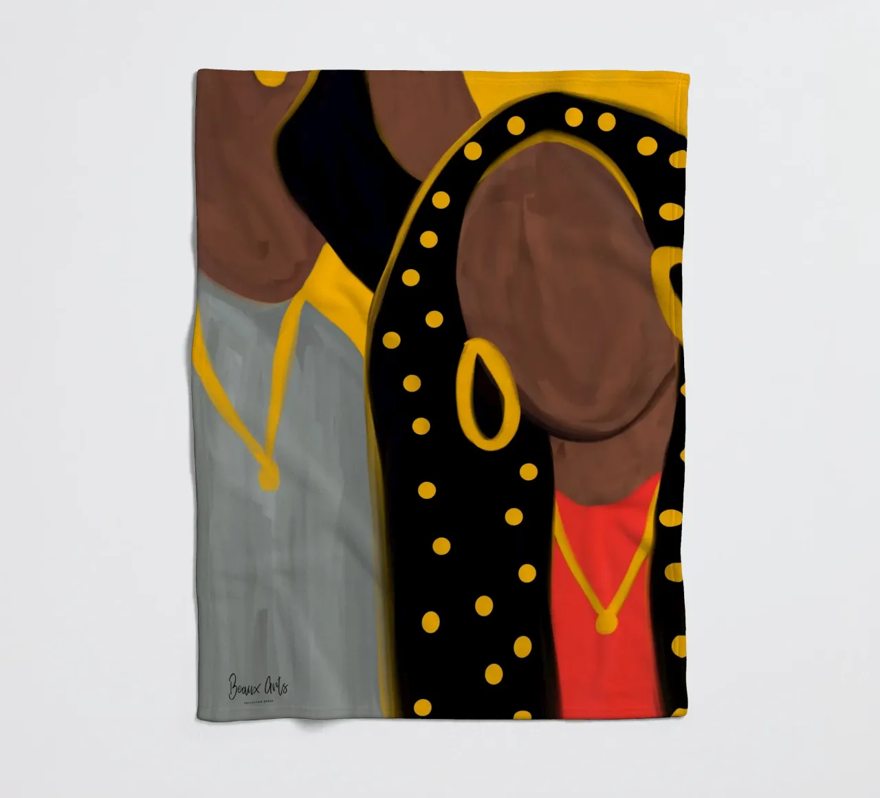 Afro Frame fleecedeken van Mathudace Créas