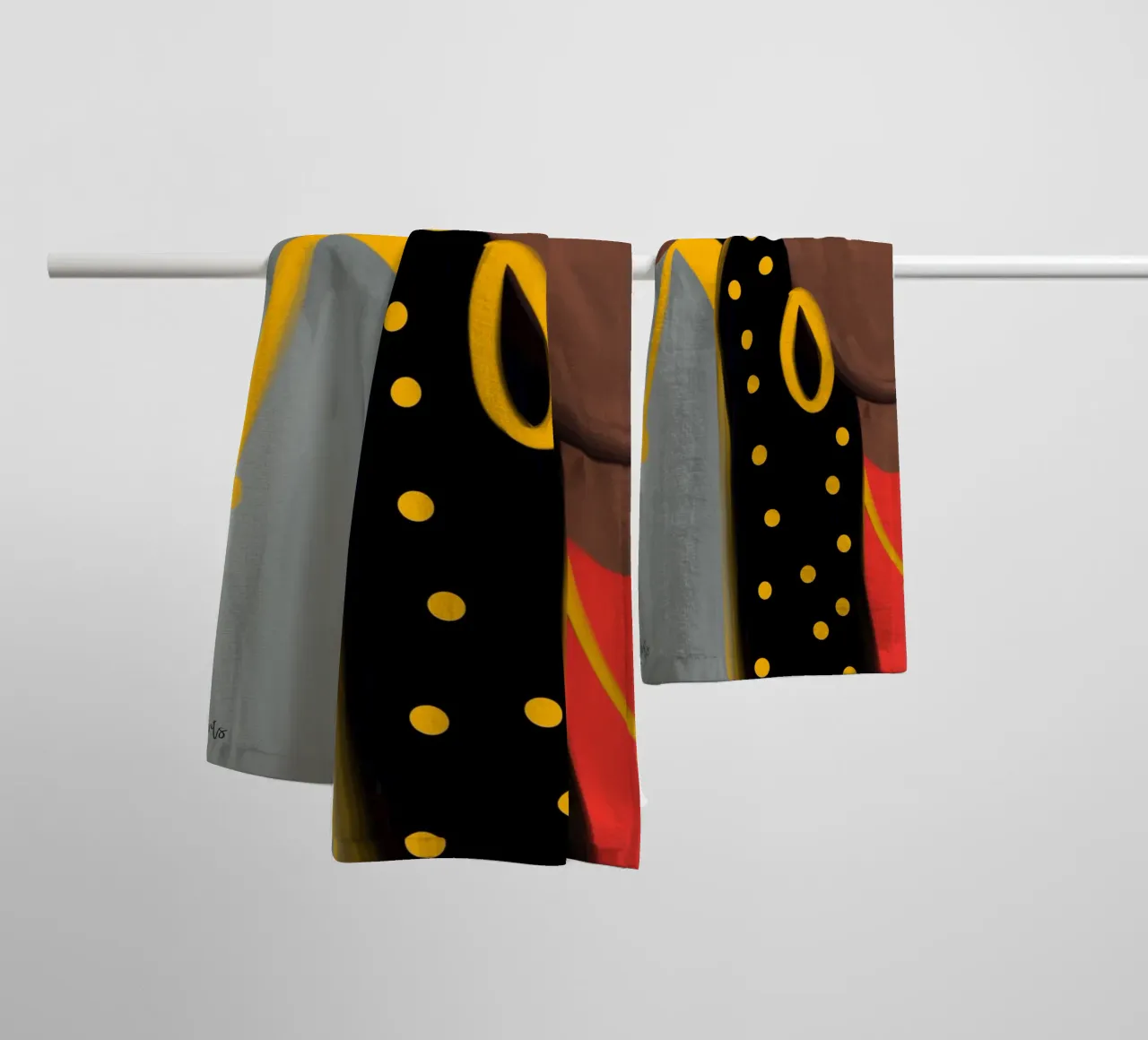 Afro Frame asciugamano da bagno da Mathudace Créas