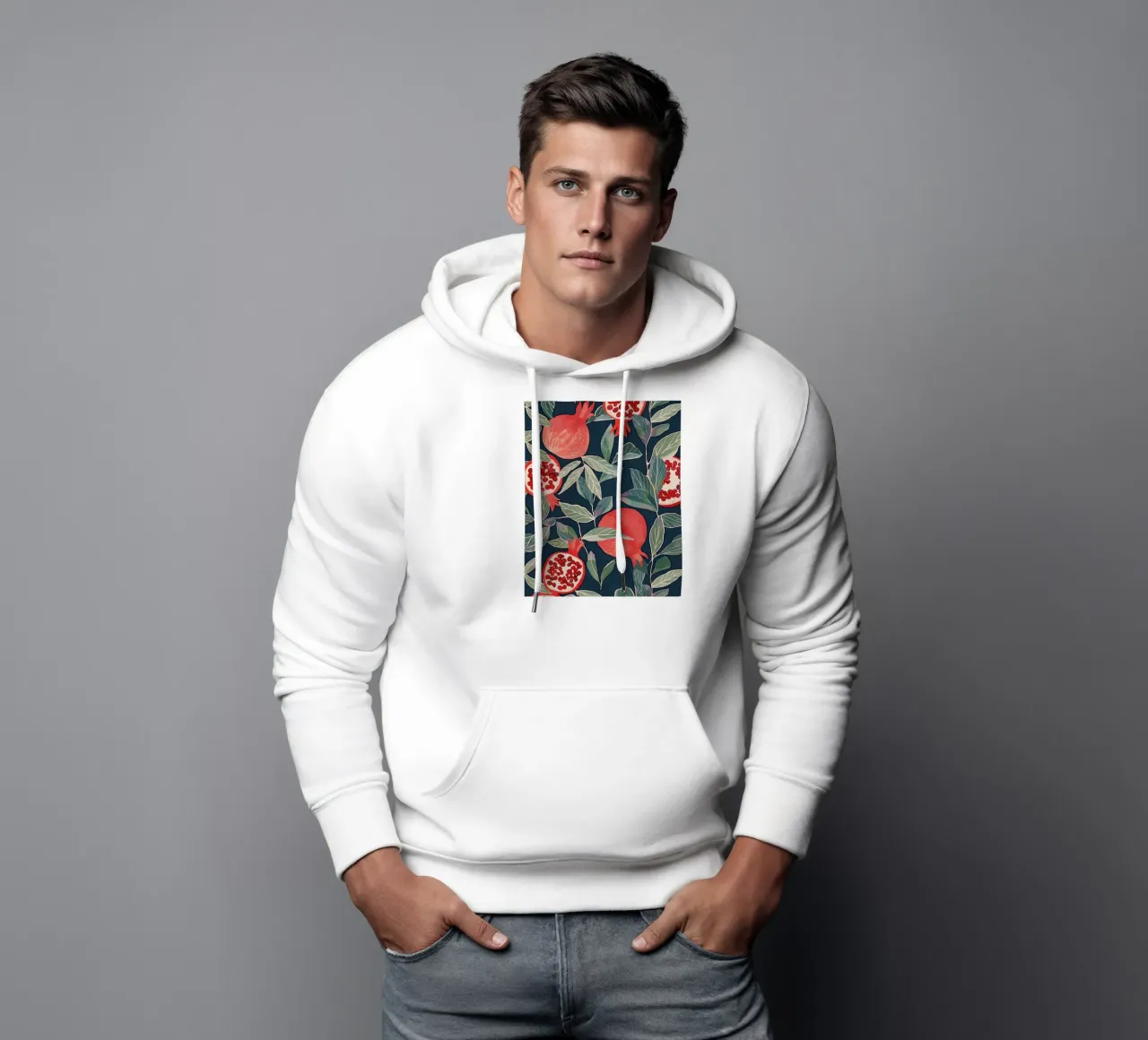 Melograno Pianta Frutta Cibo Vintage Botanico Boho Floreale felpa con cappuccio da Gentle Echoes Art