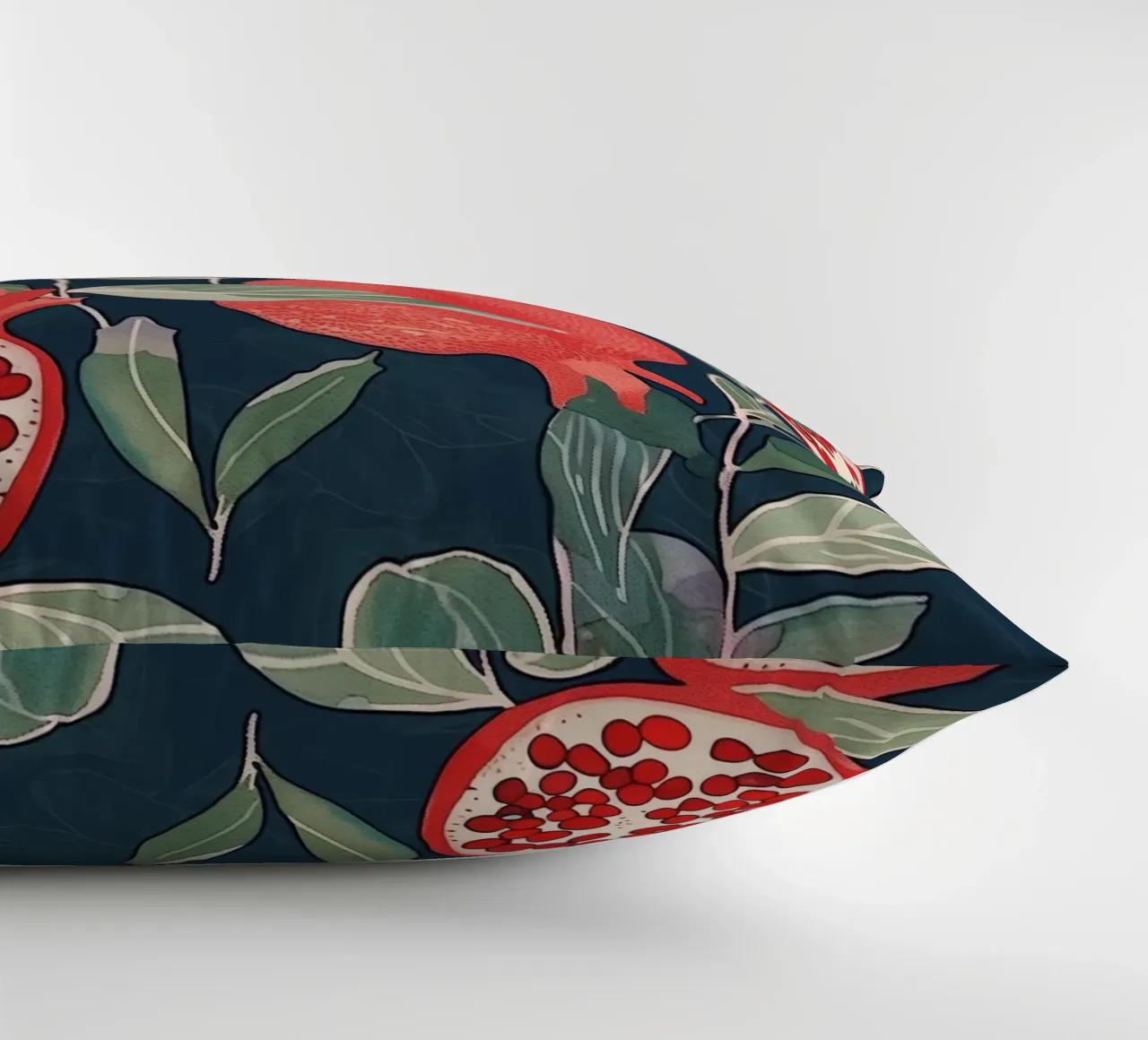 Melograno Pianta Frutta Cibo Vintage Botanico Boho Floreale cuscino da Gentle Echoes Art