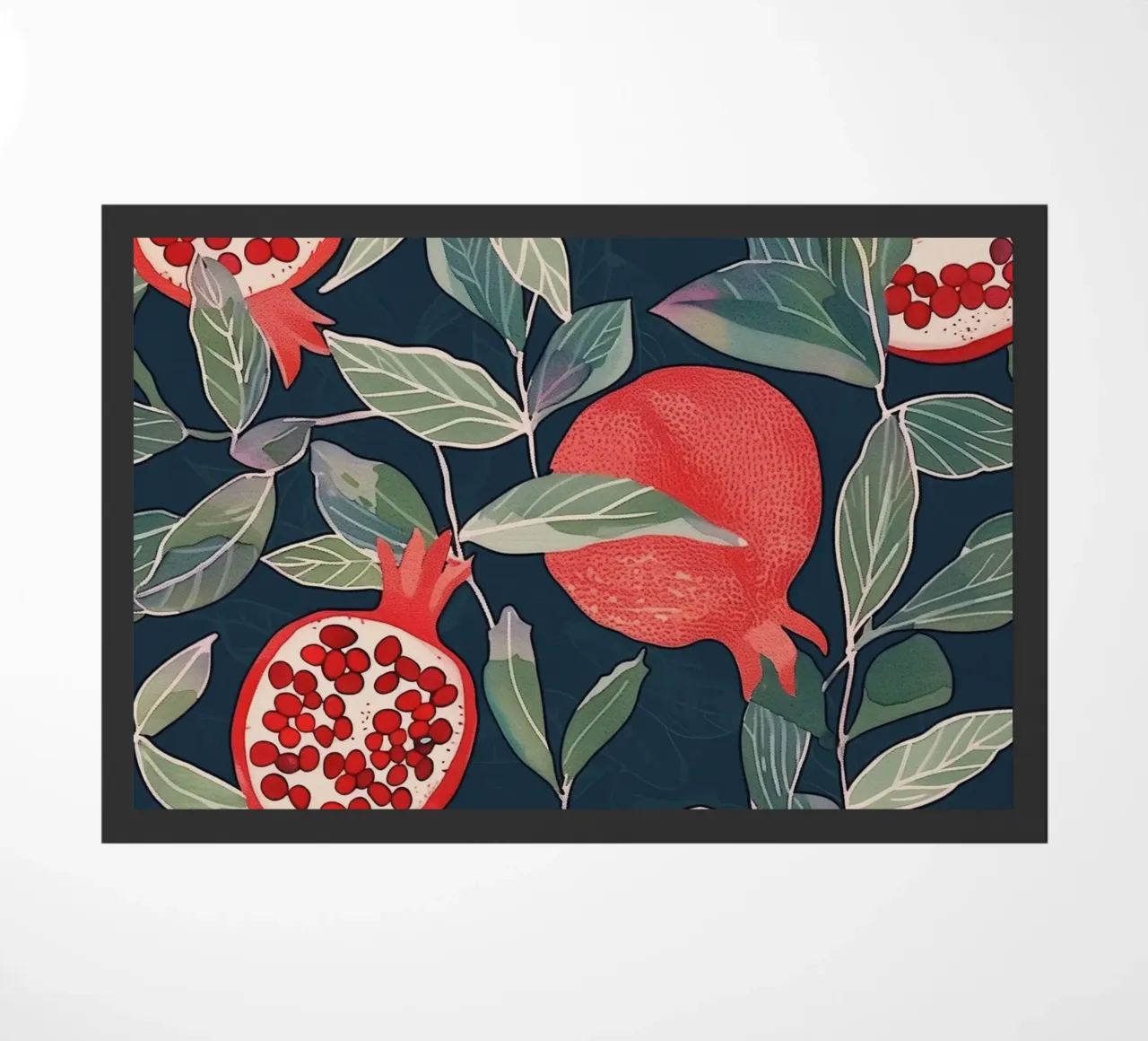 Melograno Pianta Frutta Cibo Vintage Botanico Boho Floreale zerbino da Gentle Echoes Art