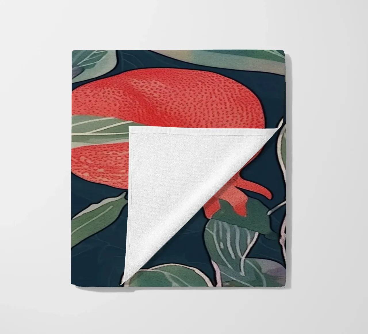 Melograno Pianta Frutta Cibo Vintage Botanico Boho Floreale telo mare da Gentle Echoes Art