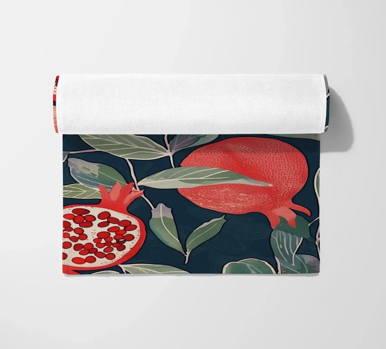 Melograno Pianta Frutta Cibo Vintage Botanico Boho Floreale telo mare da Gentle Echoes Art