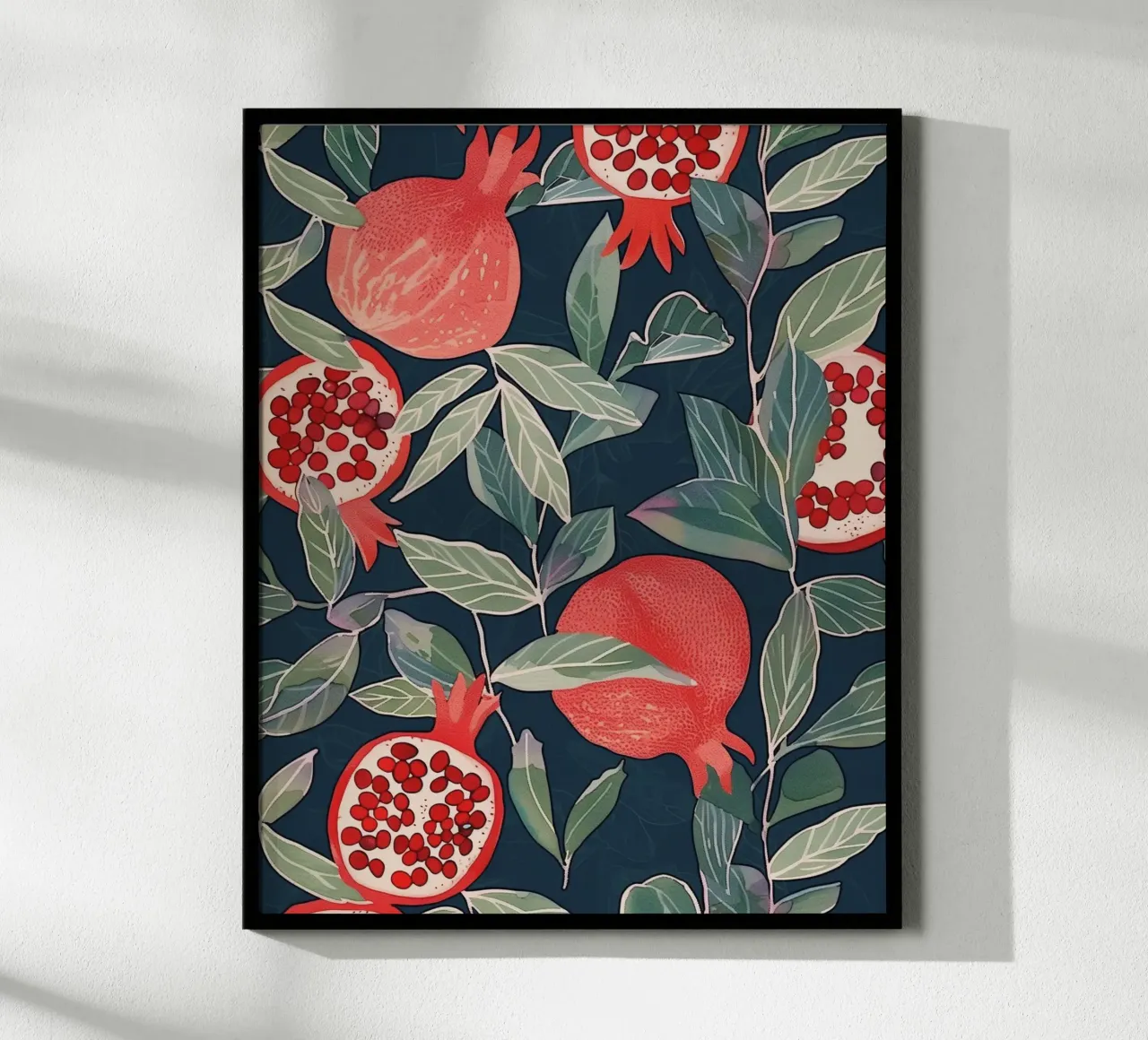 Melograno Pianta Frutta Cibo Vintage Botanico Boho Floreale carta hahnemühle da Gentle Echoes Art
