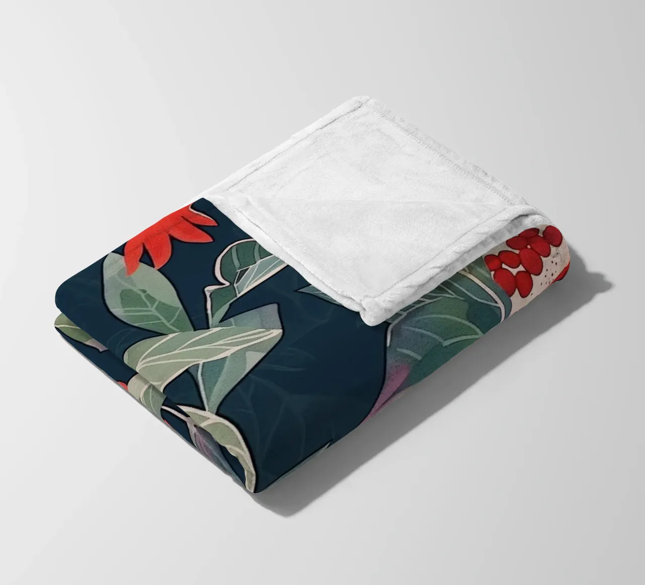 Melograno Pianta Frutta Cibo Vintage Botanico Boho Floreale coperta in pile da Gentle Echoes Art