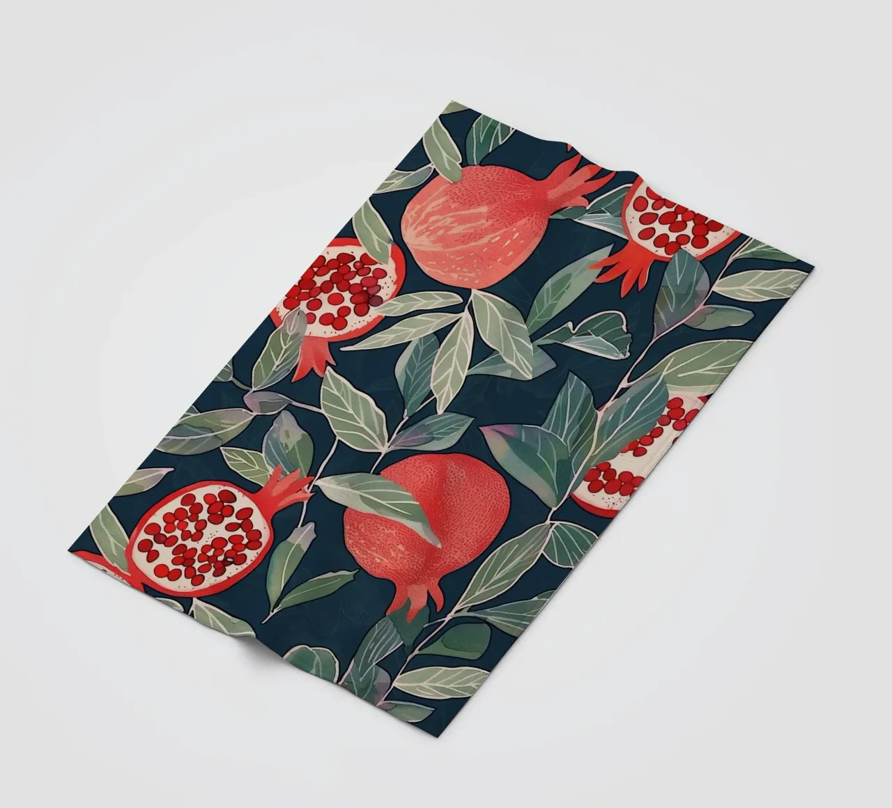 Melograno Pianta Frutta Cibo Vintage Botanico Boho Floreale coperta in pile da Gentle Echoes Art