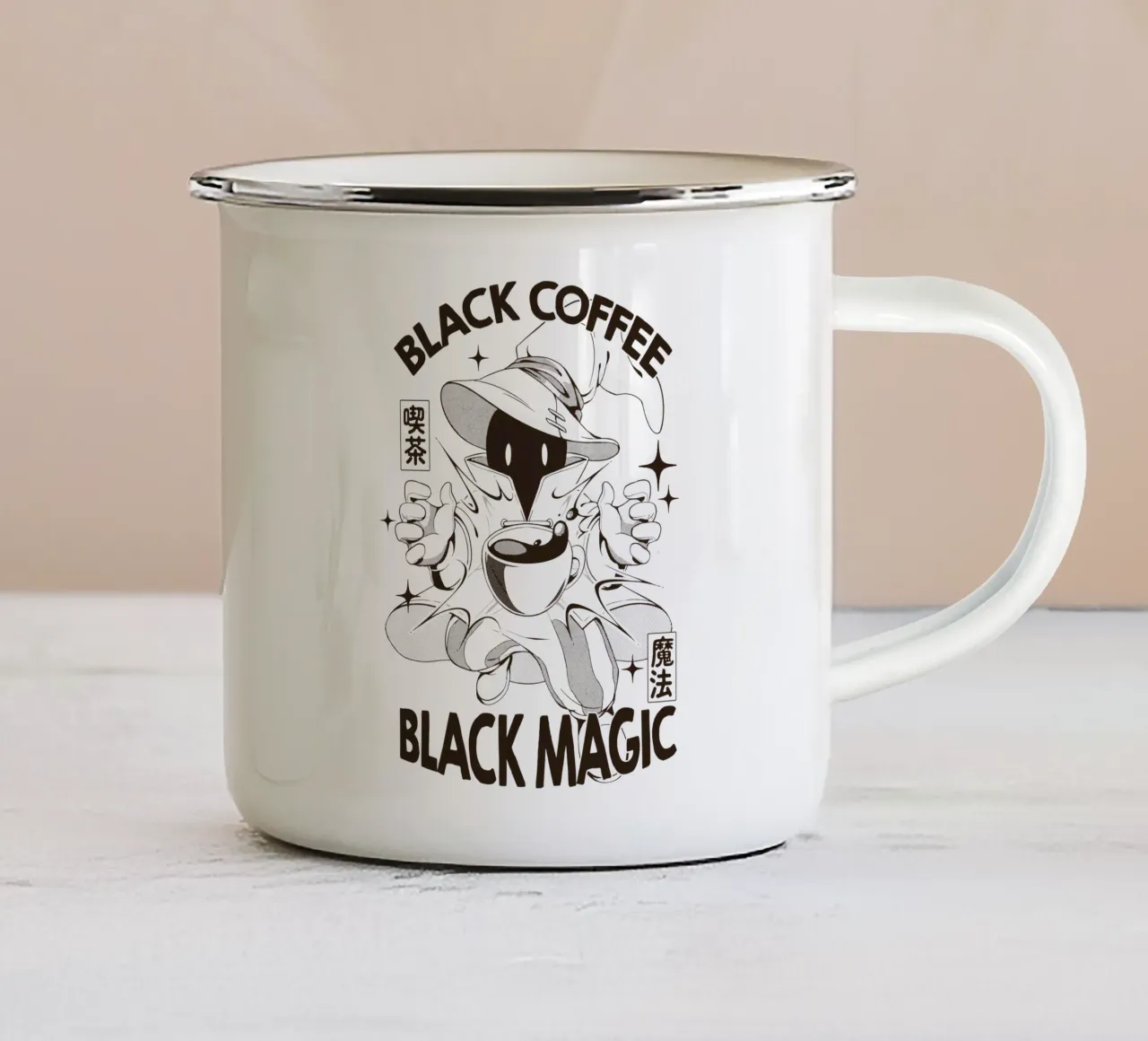Caffè nero Magia nera tazza in smalto da Tobe Fonseca