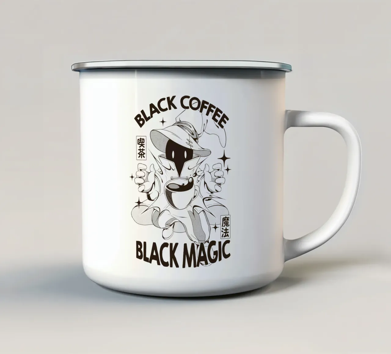Caffè nero Magia nera tazza in smalto da Tobe Fonseca