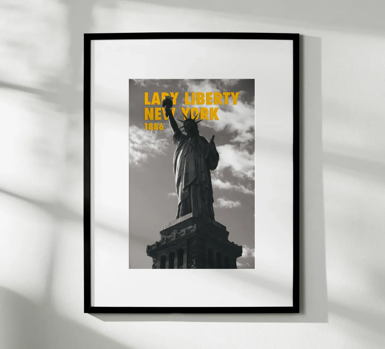 Lady Liberty - Welcome to New York poster con telaio in plastica da fokusfernweh