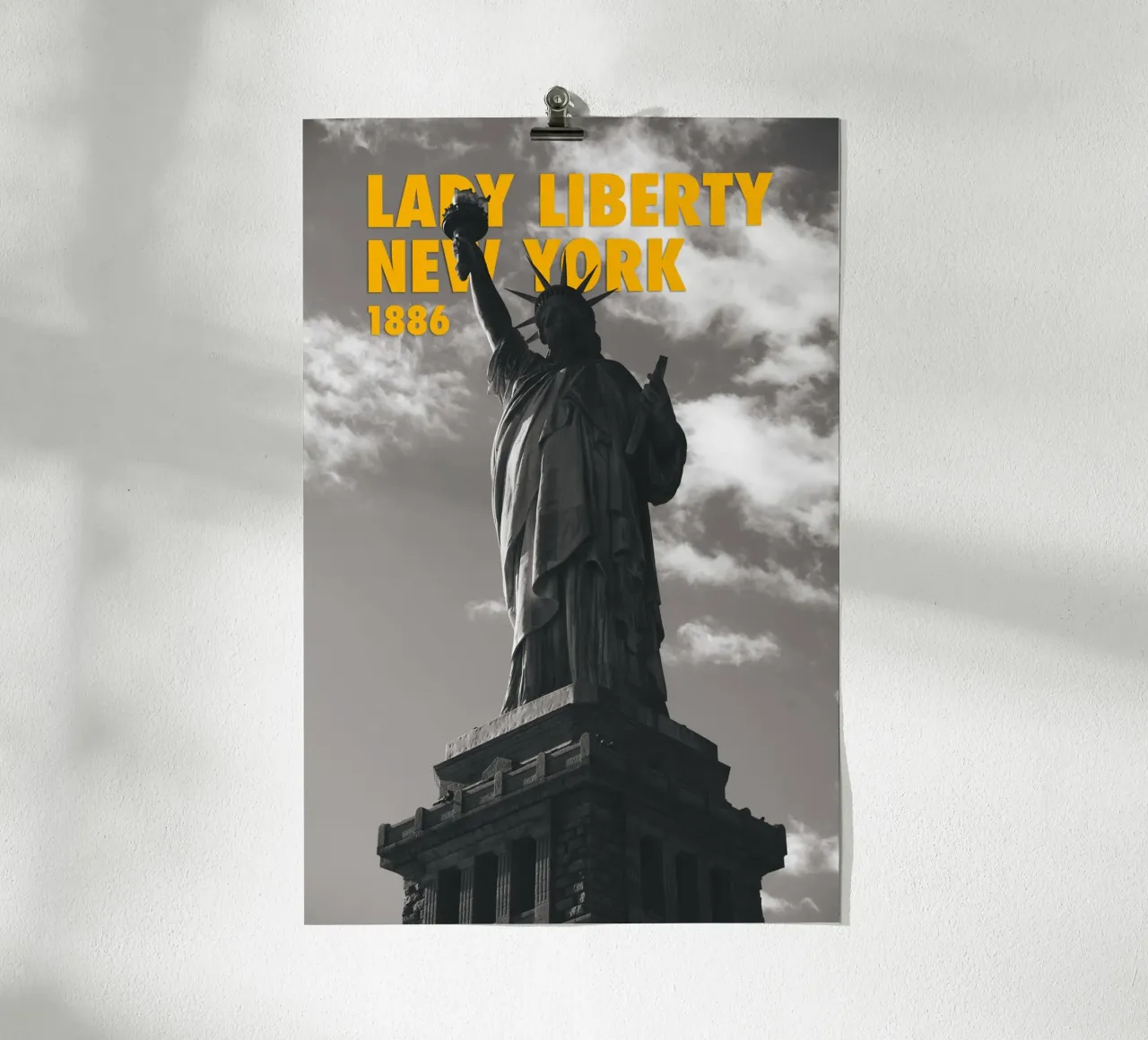 Lady Liberty - Welcome to New York poster con telaio in plastica da fokusfernweh