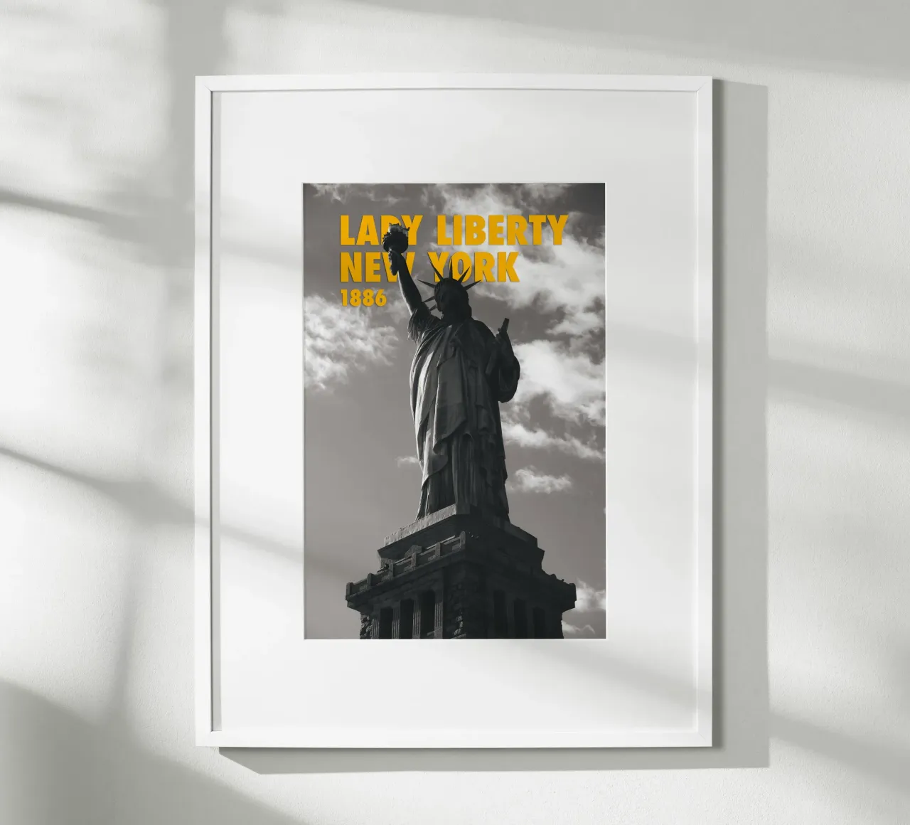 Lady Liberty - Welcome to New York poster con telaio in plastica da fokusfernweh