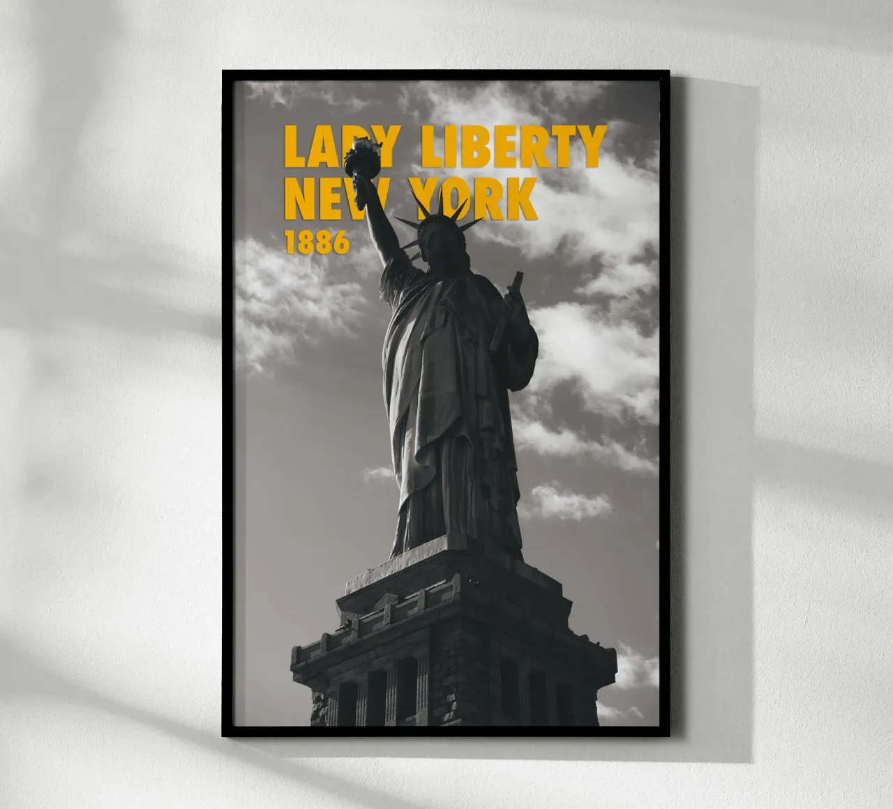 Lady Liberty - Welcome to New York poster con telaio in plastica da fokusfernweh