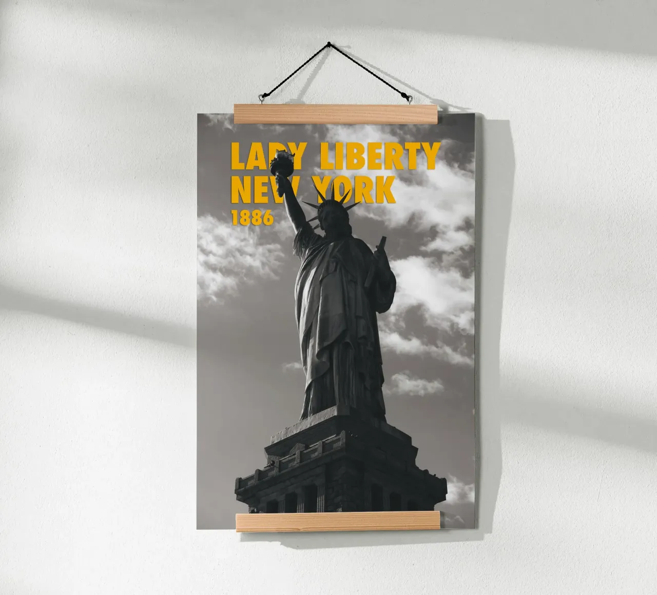 Lady Liberty - Welcome to New York poster con telaio in plastica da fokusfernweh