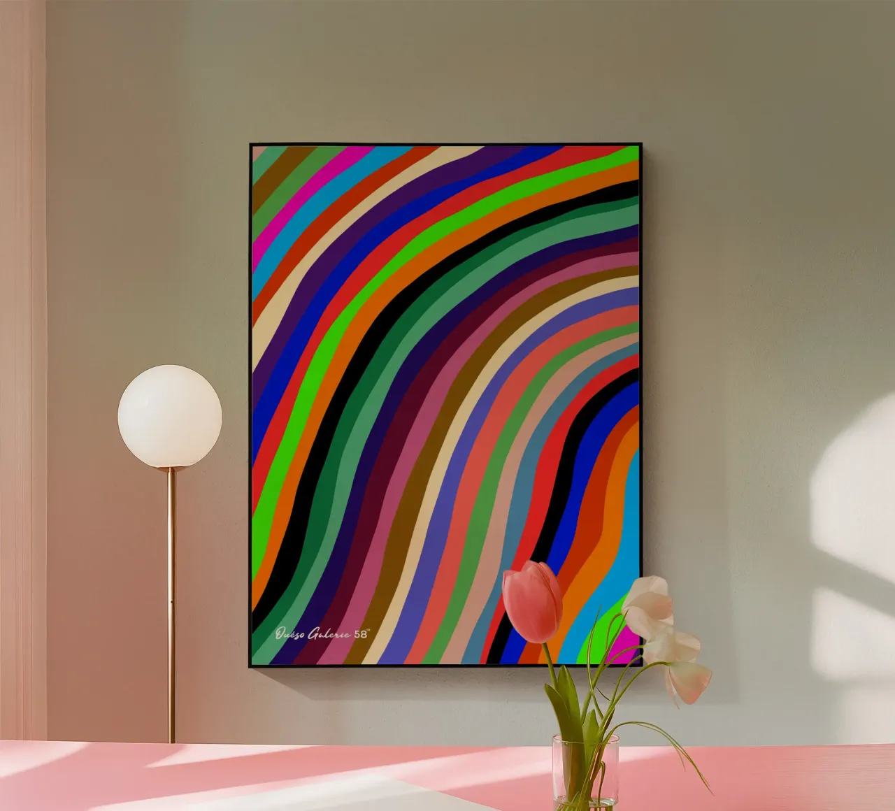 Soft Infinity acryl van Mike Leymi