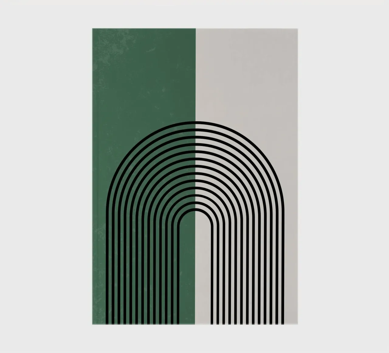 Boho semi-circular lines - modern & harmonious notebook by Whole©