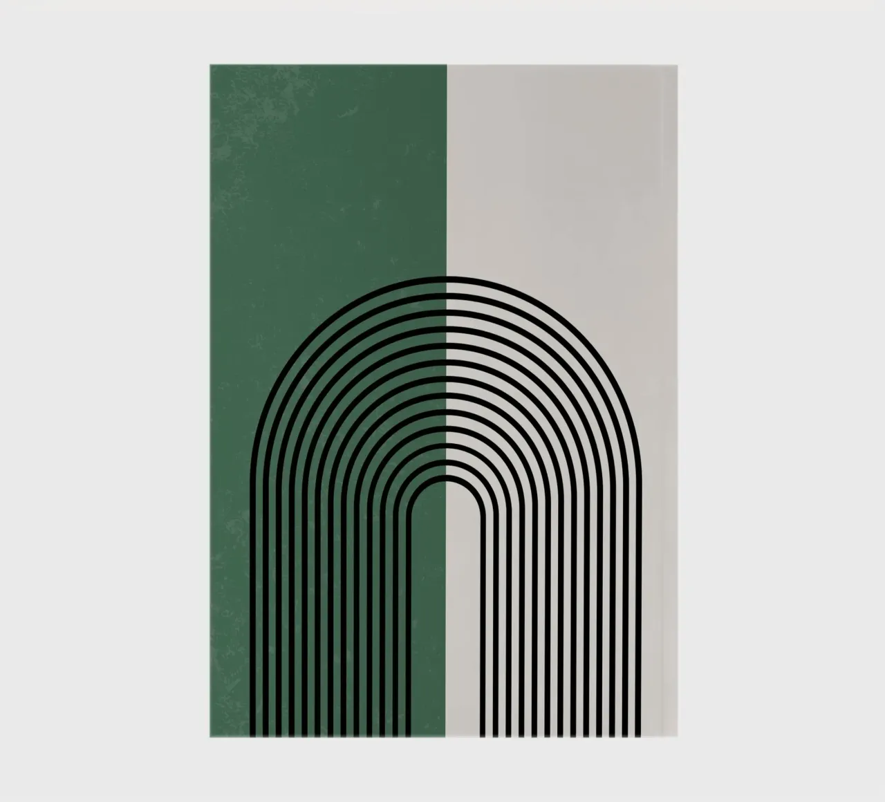 Boho semi-circular lines - modern & harmonious notebook by Whole©