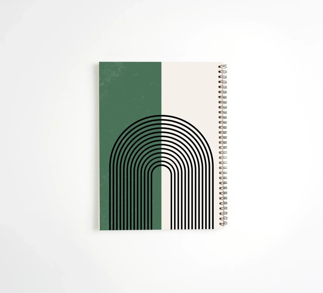 Boho semi-circular lines - modern & harmonious spiral notebook by Whole©