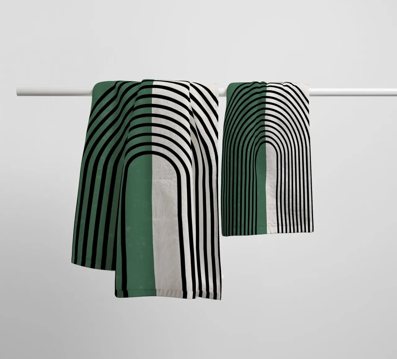 Boho semi-circular lines - modern & harmonious towel by Whole©