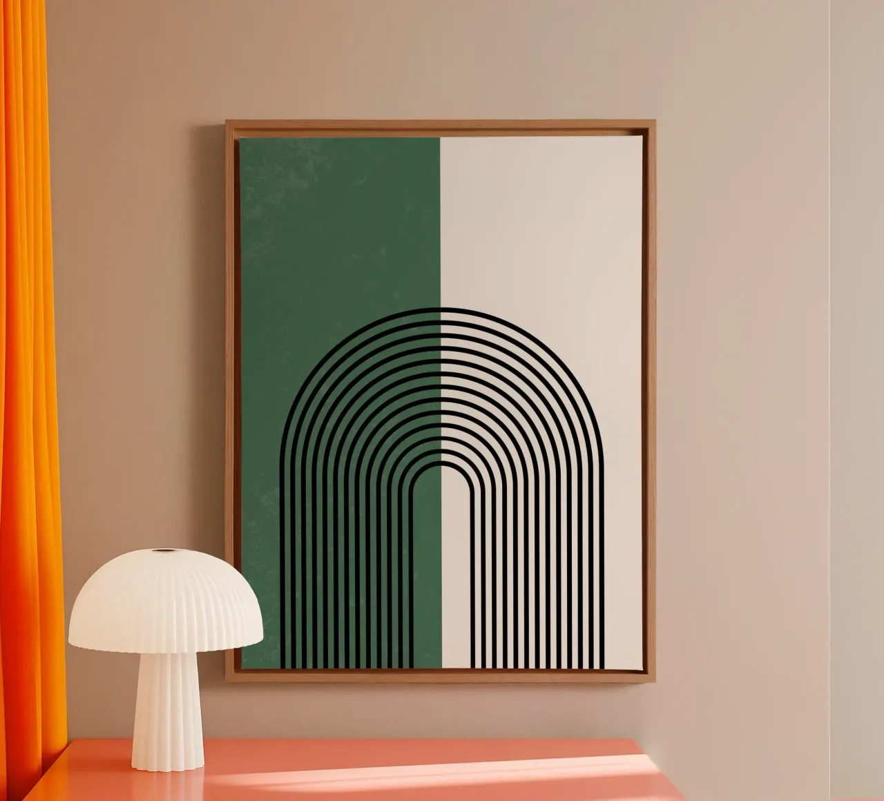 Boho semi-circular lines - modern & harmonious canvas by Whole©