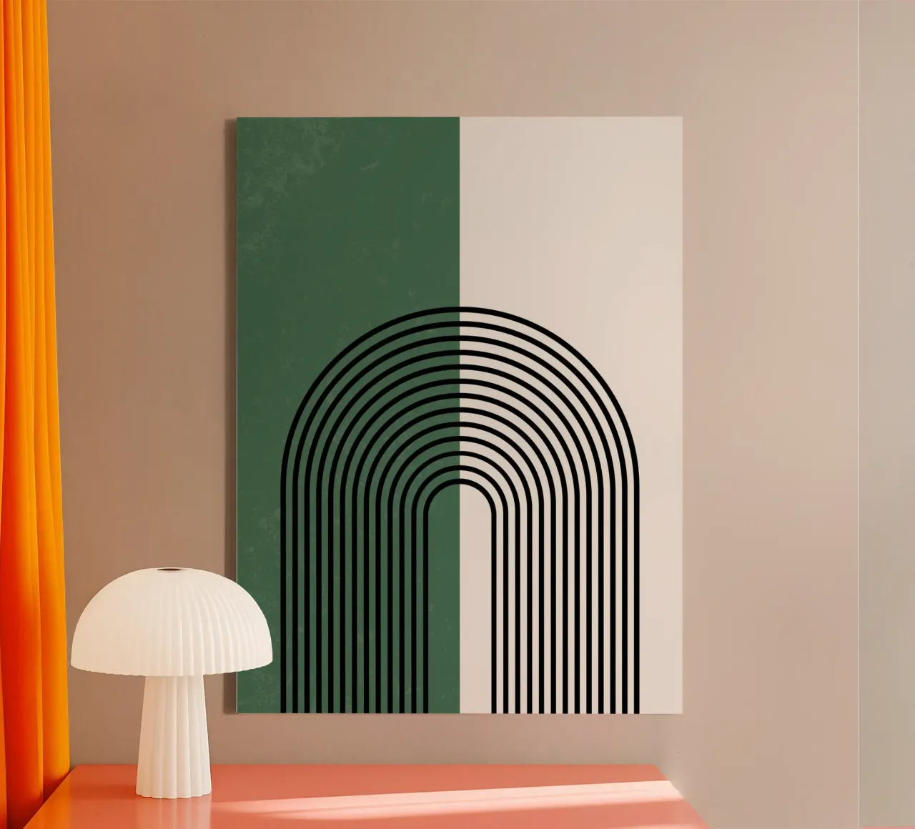 Boho semi-circular lines - modern & harmonious canvas by Whole©