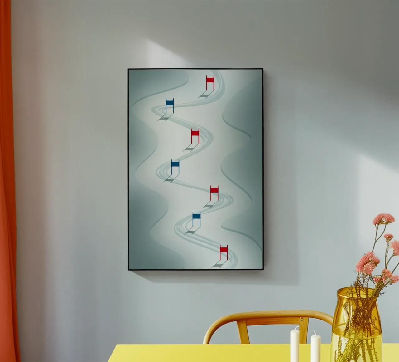 Ski Slalom plexiglass da athlete.art