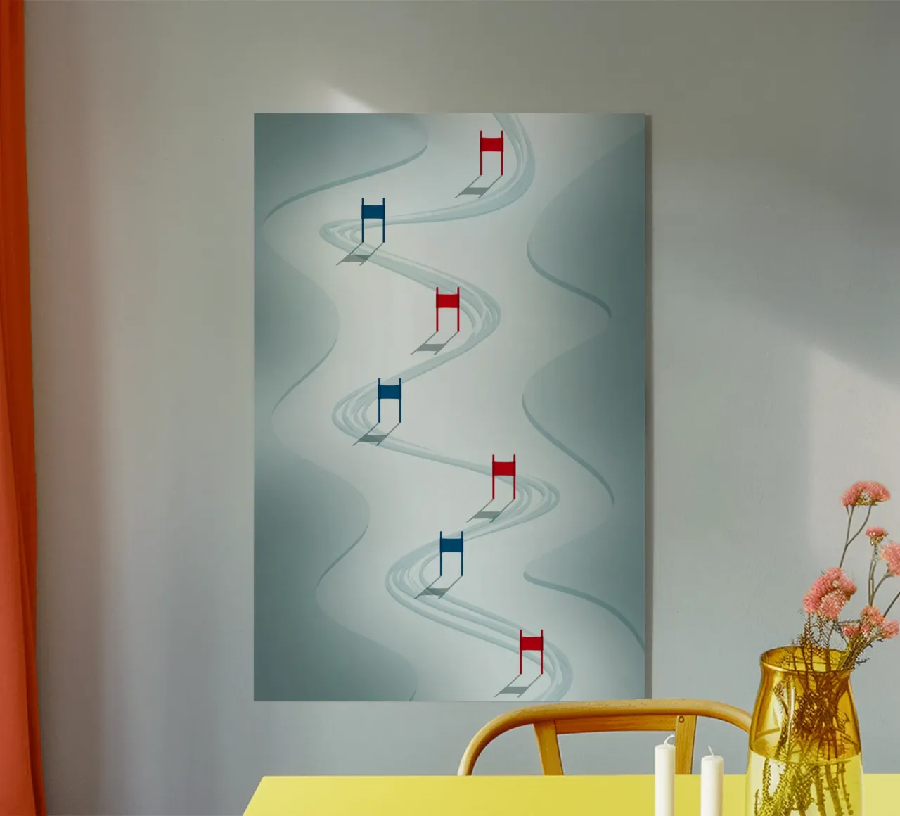 Ski Slalom plexiglass da athlete.art