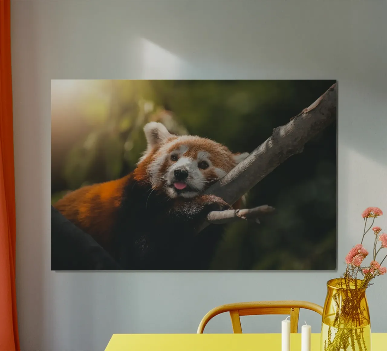 Roter Panda – Der kleine Waldgeist Poster mit Kunststoffrahmen von fokusfernweh