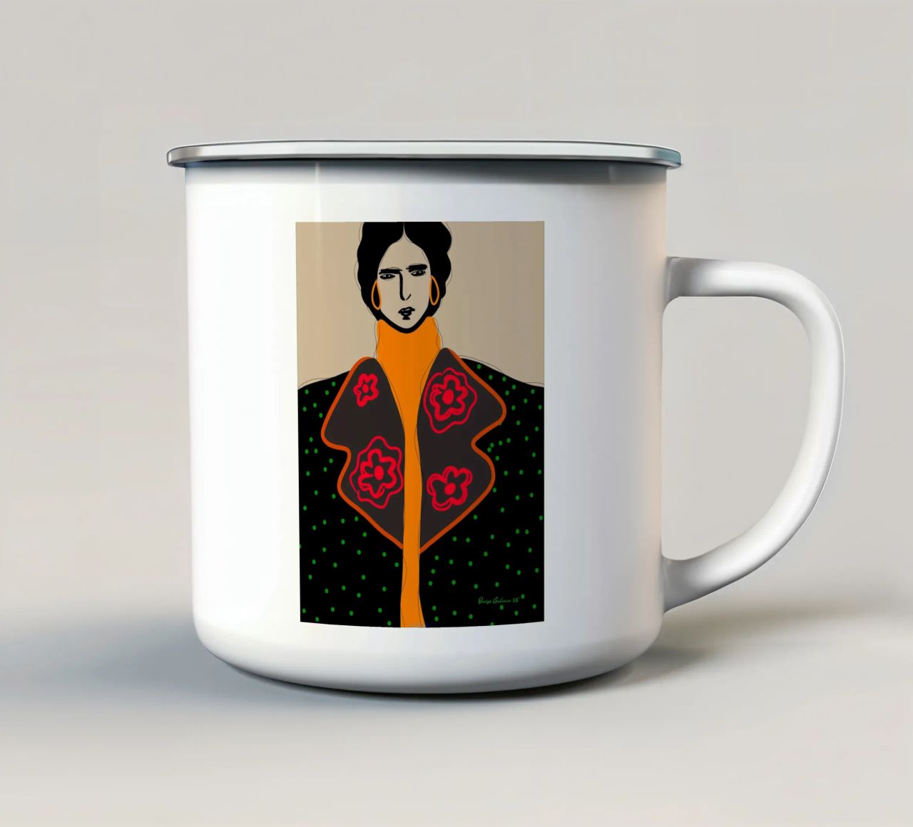 Ethereal Silence tazza in smalto da Mike Leymi