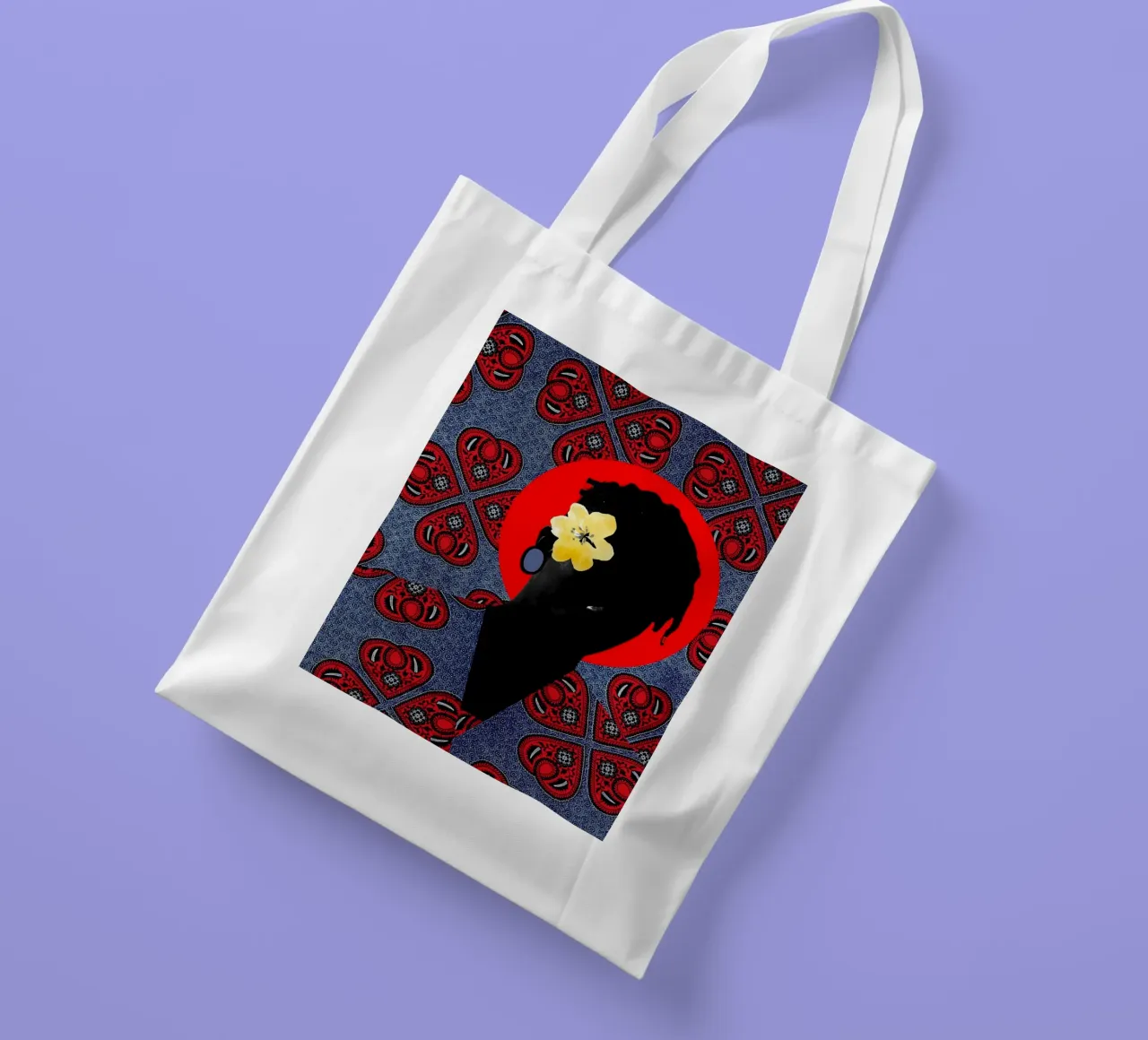 Afro Realms borsa in juta da Mathudace Créas