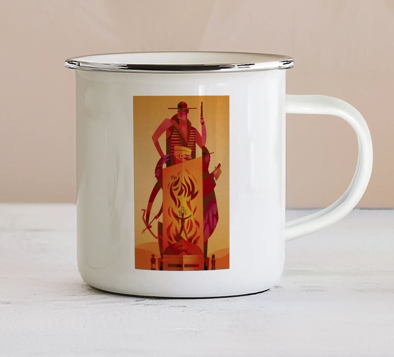 The Fall tazza in smalto da Sean Loose