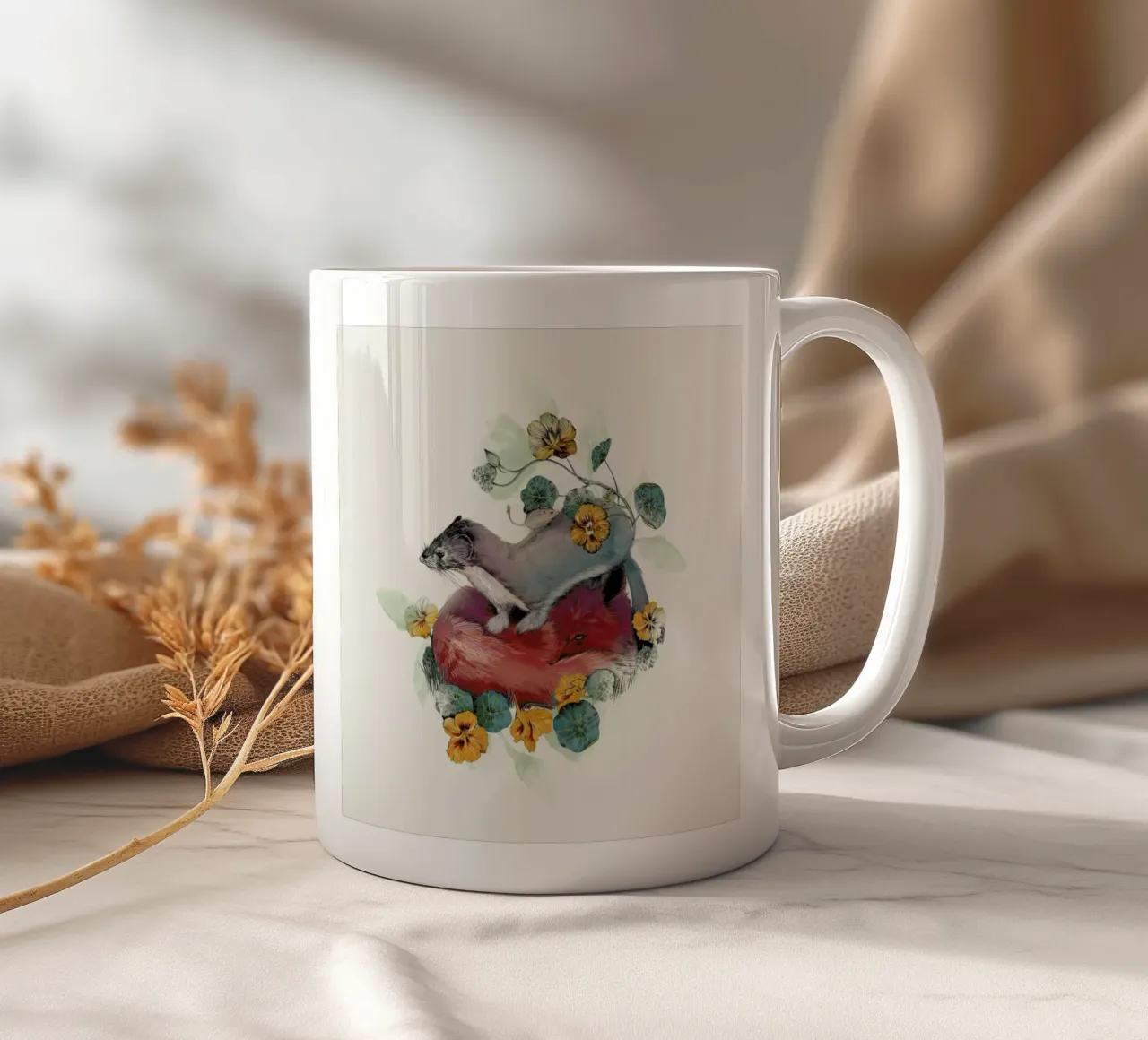 Stoat & Fox tazza in ceramica da La Scarlatte
