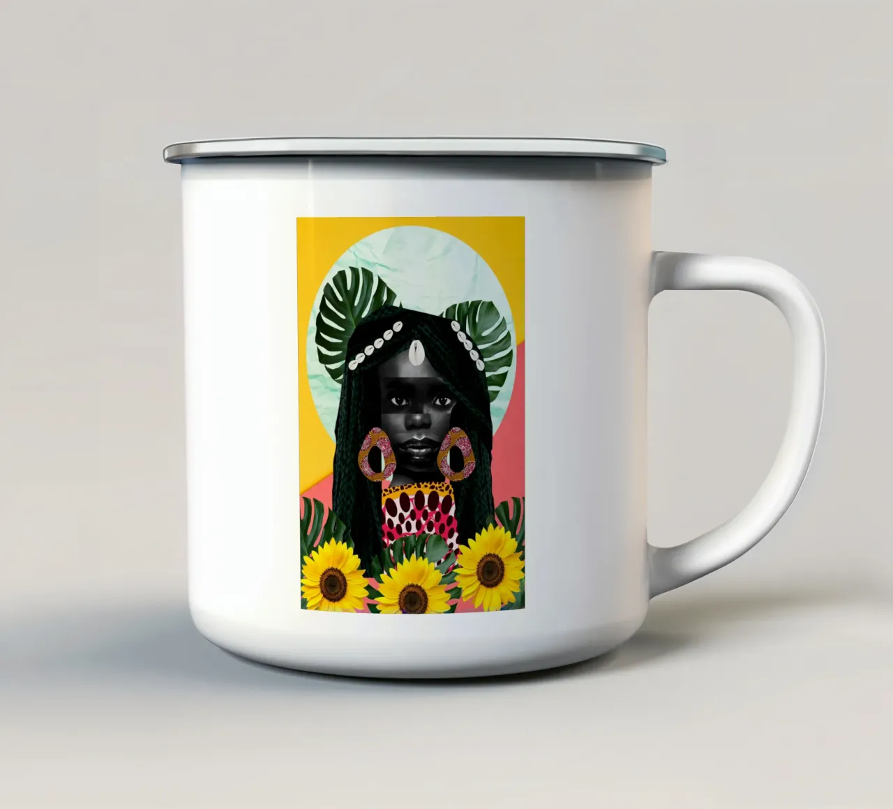 Afro Peak tazza in smalto da Mathudace Créas