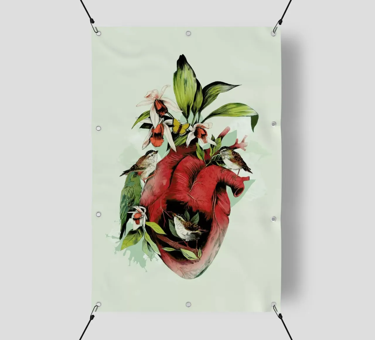 Heart of Birds telo in pvc da La Scarlatte
