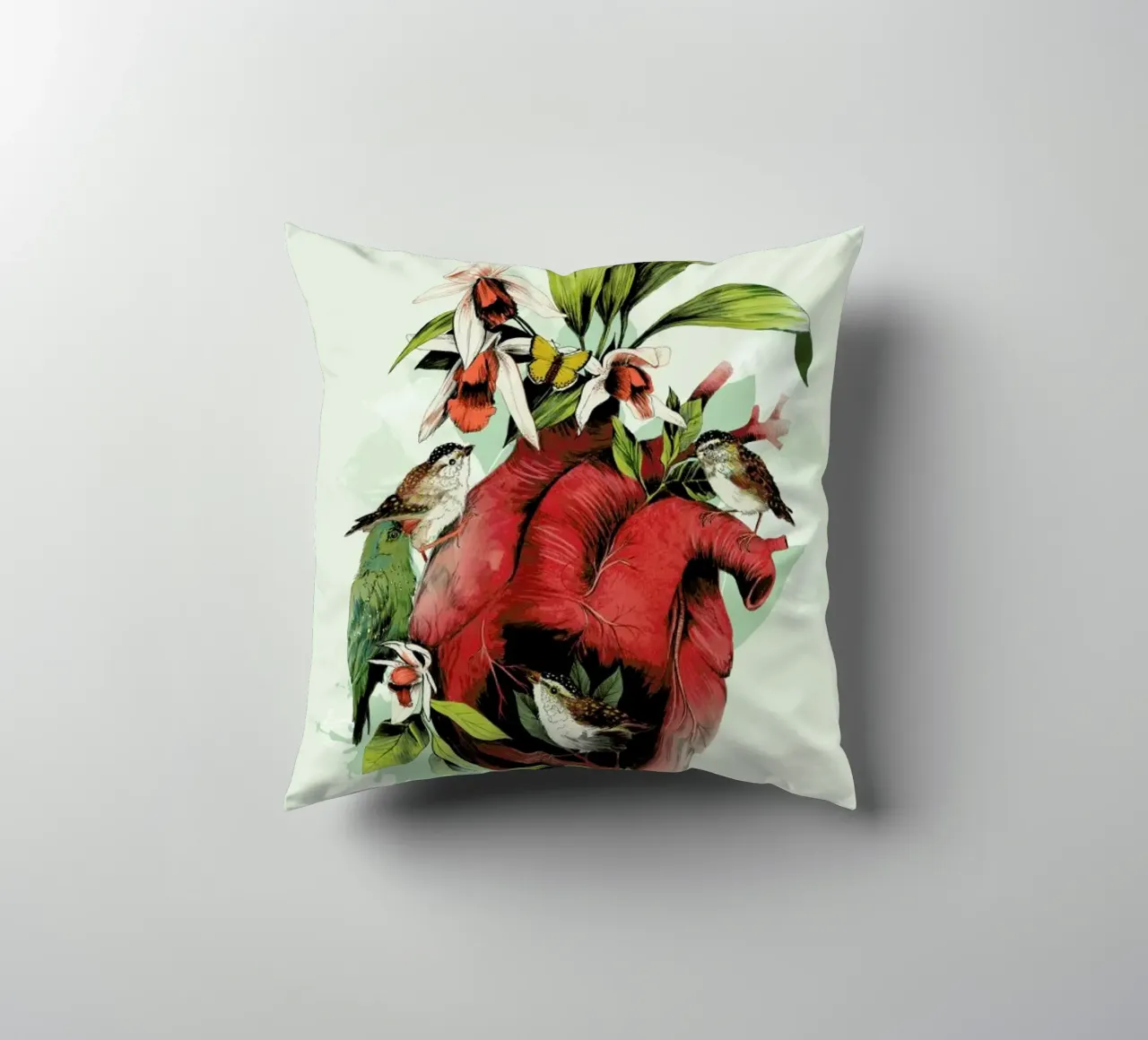 Heart of Birds cuscino da La Scarlatte