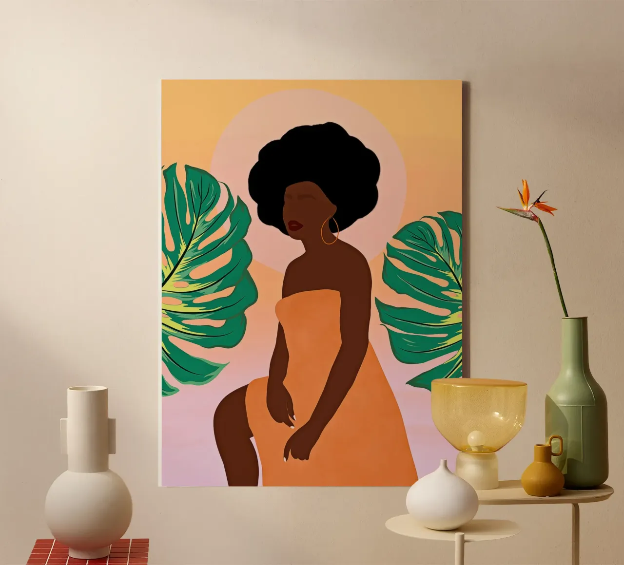 Afro Momentum tela con Cornice a cassetta da Mathudace Créas